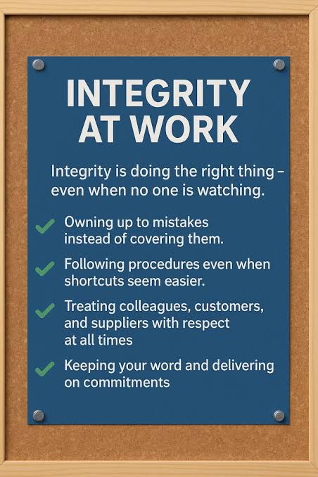 DO YOUR WORK WELL, EVEN WHEN NOBODY IS WATCHING